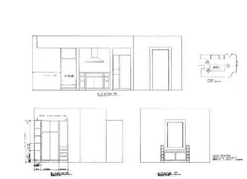     Elevations of kitchen